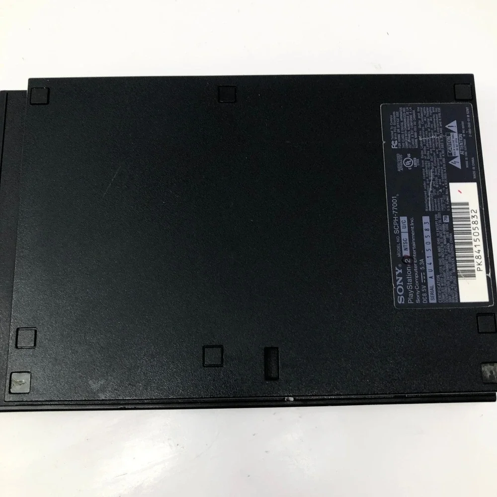 Sony SCPH-77001 PlayStation 2 Slim Console Bundle Tested Working Black